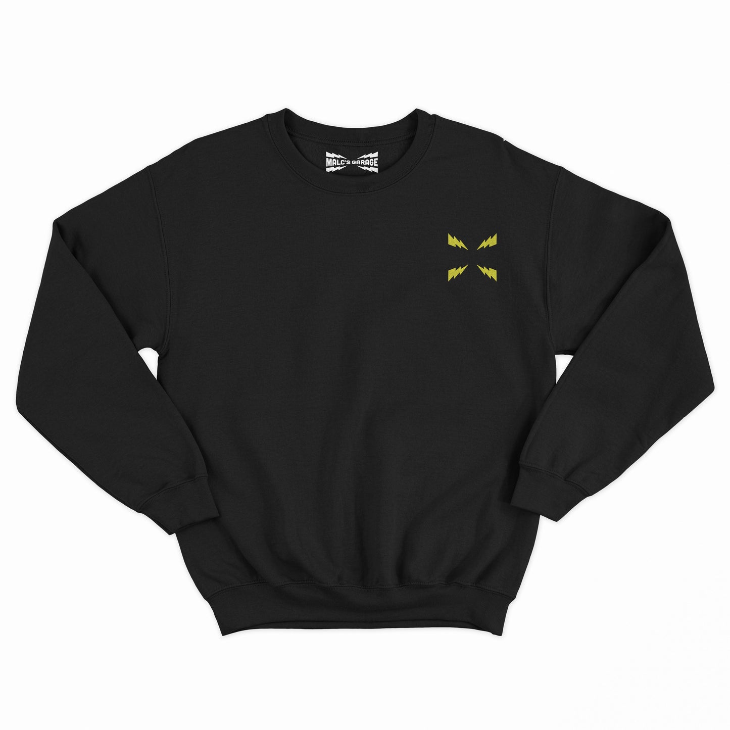 Black Crewneck-Malc's Garage Icon